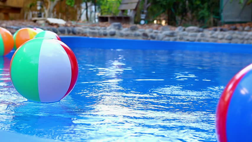 beach ball in pool