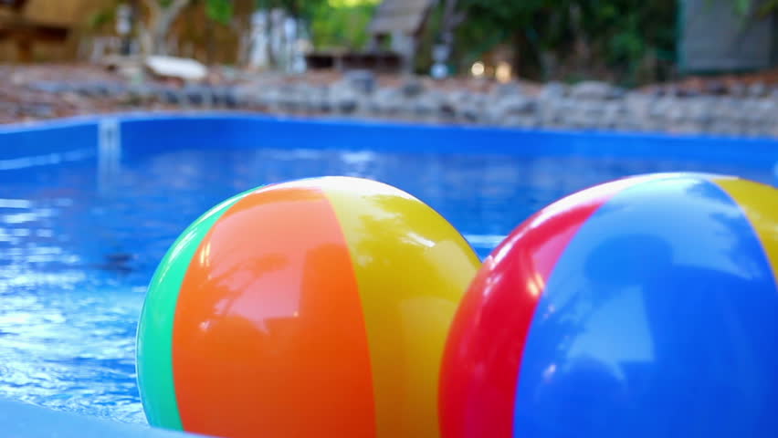beach ball in a pool