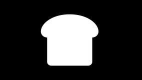 From the Glitch effect arises bread slice symbol. Then the TV turns off. Alpha channel Premultiplied - Matted with color black - Powered by Shutterstock - Get 15% off with code: PIKWIZARD15