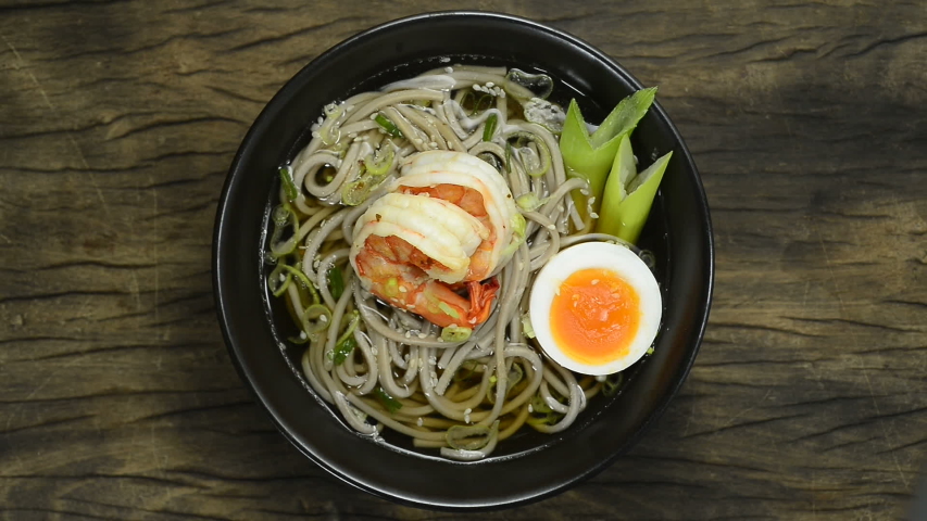 Egg, Noodle, and Shrimp Dish image - Free stock photo - Public Domain