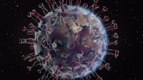 3D-Animation Corona Virus to earth globe transition - Powered by Shutterstock - Get 15% off with code: PIKWIZARD15