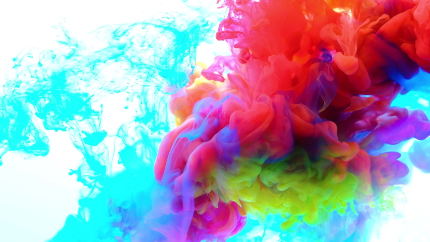 4K , Color paint drops in water , Colorful ink in water, 4K footage Royalty-Free Stock Footage #1053950339