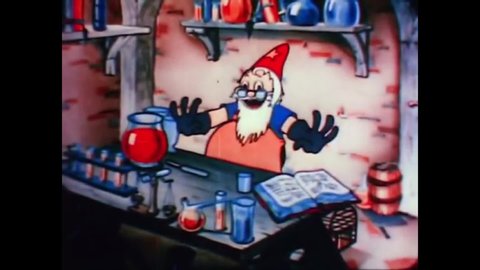 CIRCA 1935 - In this animated film, a chemist creates a mixture that he sings will beautify Mother Nature's ugly mistakes.