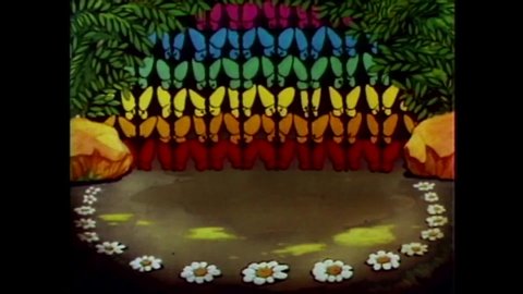 CIRCA 1935 - In this animated film, butterflies perform a dance for Molly Moo-Cow.