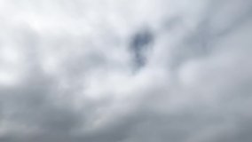 Fast floating clouds. Time lapse