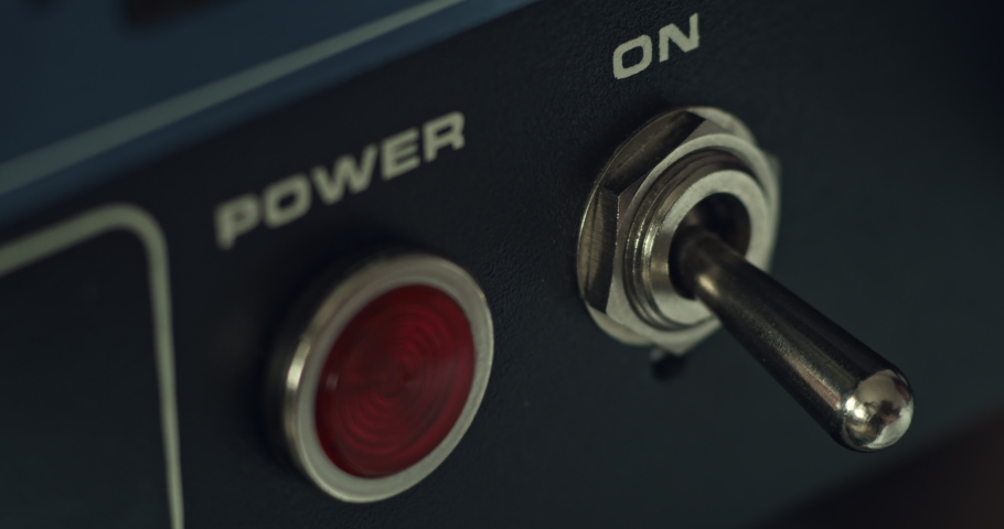 Power on and off switch tumbler pull Royalty-Free Stock Footage #1053960725