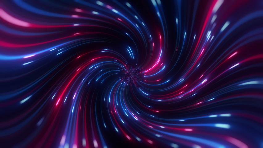 Abstract creative cosmic background. Fast travel, hyper jump into another galaxy. Speed of light, neon glowing rays in motion. Colorful vortex, bright twirl, big bang, falling stars. Seamless loop | Shutterstock HD Video #1053974612