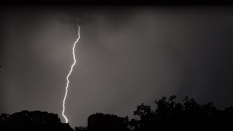 Thunder lightning strikes. Lightning breaks the darkness.