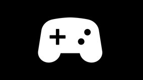 From the Glitch effect arises gamepad symbol. Then the TV turns off. Alpha channel Premultiplied - Matted with color black - Powered by Shutterstock - Get 15% off with code: PIKWIZARD15