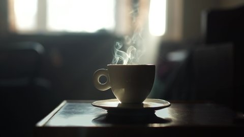 steaming Cup of coffee or tea