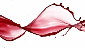 Super Slow Motion Shot of Red Wine Spiral Splash Isolated on White Background at 1000fps. - Powered by Shutterstock - Get 15% off with code: PIKWIZARD15