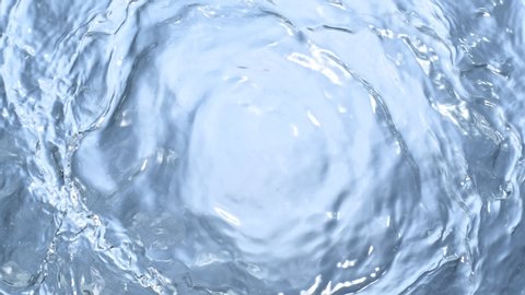 Super Slow Motion Abstract Shot of Rippling Blue Water Background at 1000fps.
