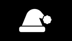 From the Glitch effect arises hat santa symbol. Then the TV turns off. Alpha channel Premultiplied - Matted with color black - Powered by Shutterstock - Get 15% off with code: PIKWIZARD15