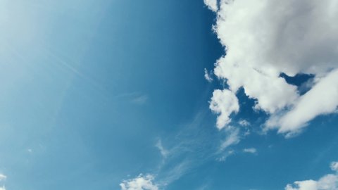 timelapse blue sky with clouds. 4k time lapse stock video of moving clouds
