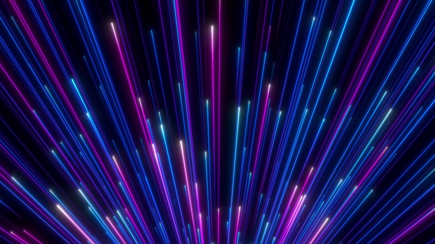 Futuristic abstract colorful background in bright neon blue and violet colors. Retro colorful wallpaper. 3d rendering. Royalty-Free Stock Footage #1054147916