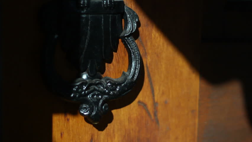 Close-up of a door knocker.