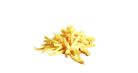 French Fries Isolated On White Stock Footage Video 100 Royalty Free 1041693412 Shutterstock