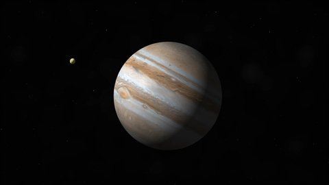 Planet Jupiter Moons 4k Approach Planet Stock Footage Video (100% ...