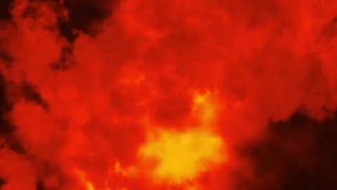 Chain Reaction Fire Explosions Background Seamless Looping/
4k animation of fire wall background with explosions of lava and burning flames and smoke seamless looping