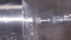 Slow motion of processing precision metal parts with a milling machine and lathe