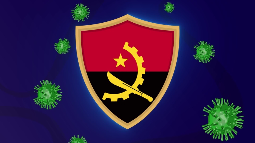 shield angola national flag protection animation Stock Footage Video ...