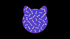 chow chow face icon color animation