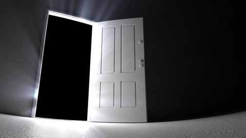 doors opening dark room bright light Stock Footage Video (100% Royalty ...