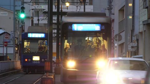 Tram train at Nagasaki Japan, 2018/11/20