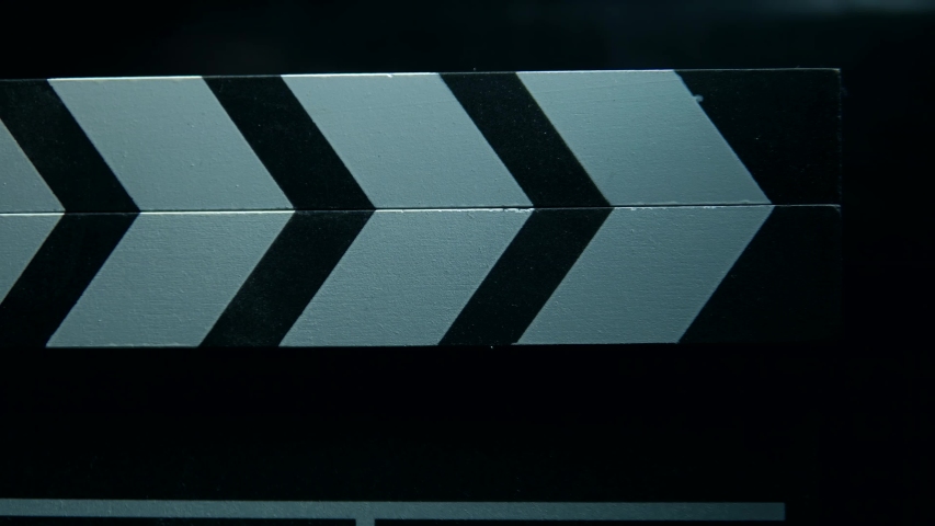 Clapperboard Used On Set, Behind The Scenes Of Creative Film Project, 4K. | Shutterstock HD Video #1054283204