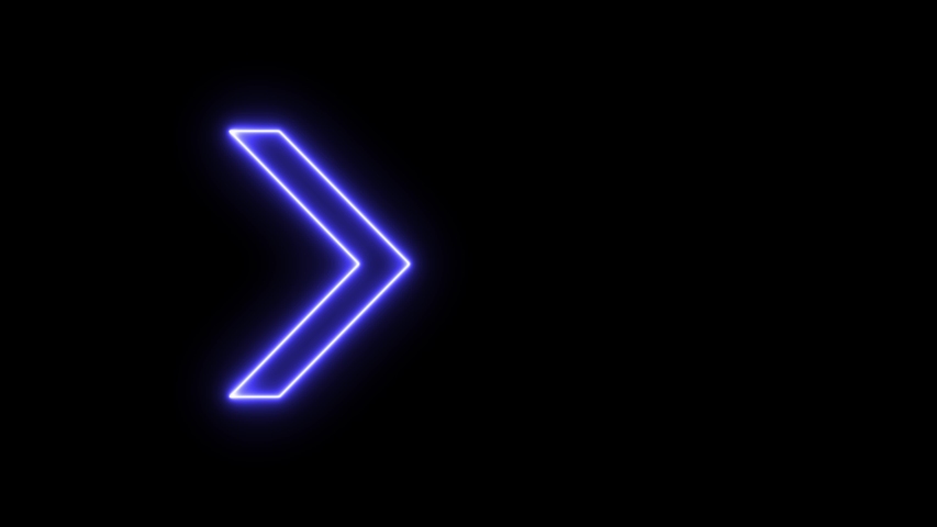 Neon sign Arrows Animation of pink light signal and blue spreading from the center with a black background. Can be used to compose various media such as news, presentations, online media, social media Royalty-Free Stock Footage #1054287683