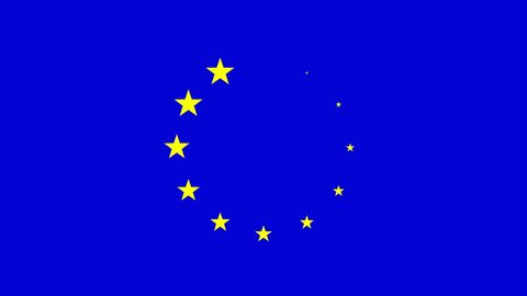 European Europe flag animation stars circle preloader loop