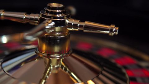 Cinematic Roulette Wheel Spinning In Casino, 4K Gambling.
