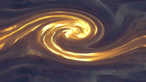 Abstract shining golden spiral animated background