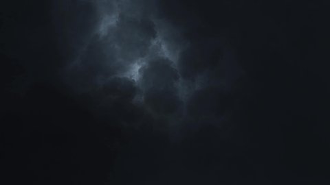 a bolt of lightning in a dark cloud