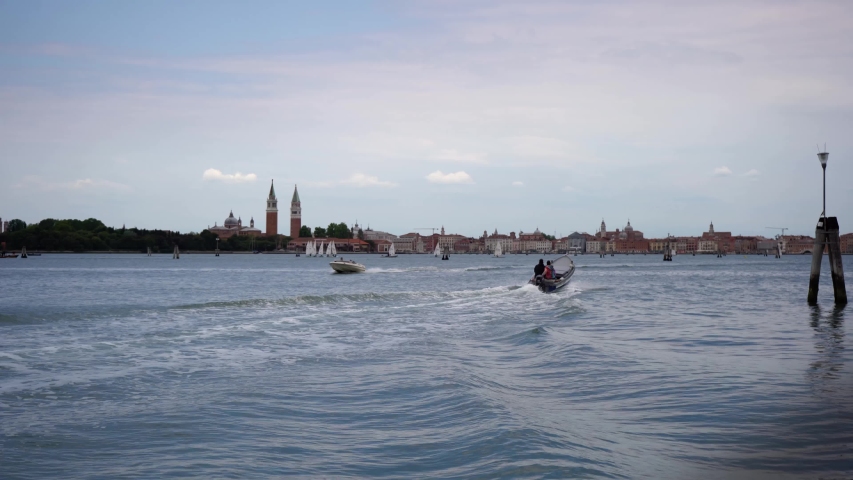 View of the San Marco basin in Venice