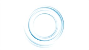 Bright blue loading waiting rings motion graphic design. Abstract background with smooth circles. Seamless looping. Video animation Ultra HD 4K 3840x2160