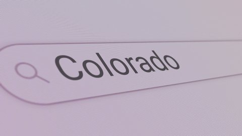 Colorado Search Bar 
Close Up Single Line Typing Text Box Layout Web Database Browser Engine Concept