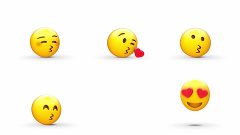 KRISTIANSTAD, SWEDEN - JUNE 01, 2020: Kiss Love Emoji Pack ( 14 of 18)
4 emojis animated and rendered MOV alpha channel