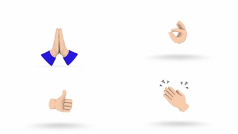 KRISTIANSTAD, SWEDEN - JUNE 01, 2020:Hand Like Emoji Pack ( 18 of 18)
4 emojis animated and rendered MOV alpha channel