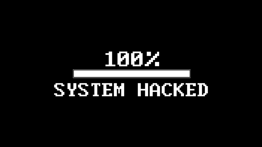 SYSTEM HACKED Glitch Text Animation, Rendering, Background, with Alpha Channel, Loop, 4k
 Royalty-Free Stock Footage #1054357589