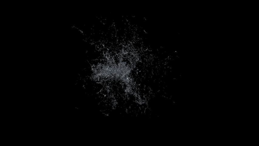 Water Splash Realistic Slow Motion.3D rendering.This work have alpha you can place on footage or background and easy to change color.