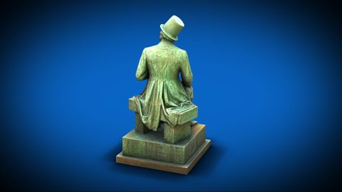 Hans Christian Andersen - rotation - 3D model animation on a blue background

Title:Hans Christian Andersen
Author:Rigsters
Source:sketchfab.com
License: CC Attribution