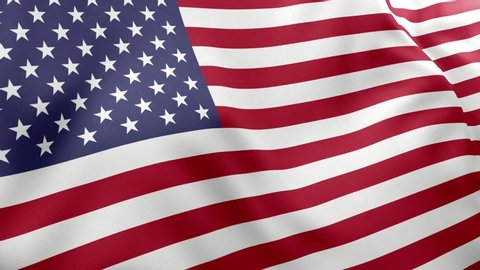 A beautiful view of United States of America flag video. 3d flag waving video. United States of America flag HD resolution. United States of America flag Closeup 1080p Full HD video.