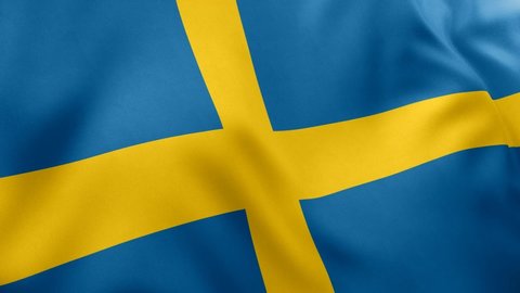 A beautiful view of Sweden flag video. 3d flag waving video. Sweden flag HD resolution. Sweden flag Closeup 1080p Full HD video.