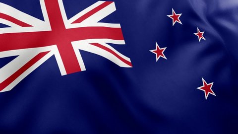 A beautiful view of New Zealand flag video. 3d flag waving video. New Zealand flag HD resolution. New Zealand flag Closeup 1080p Full HD video.
