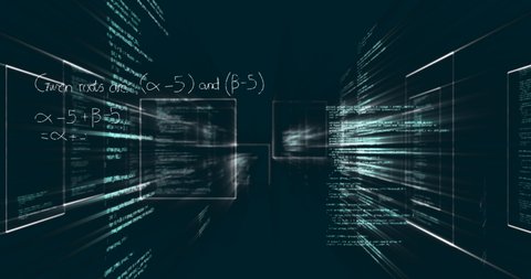 Animation Mathematical Equations Formulae Frames Data Stock Footage ...