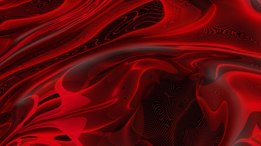 Waves of flowing abstract mystical background red and black colors. Fantastic waves of textural scarlet substance. Royalty-Free Stock Footage #1054399946