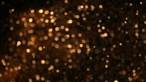 Golden Glitter Background in Super Slow Motion Video de stock