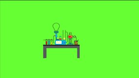 Chemistry Reaction Green Screen Video Background