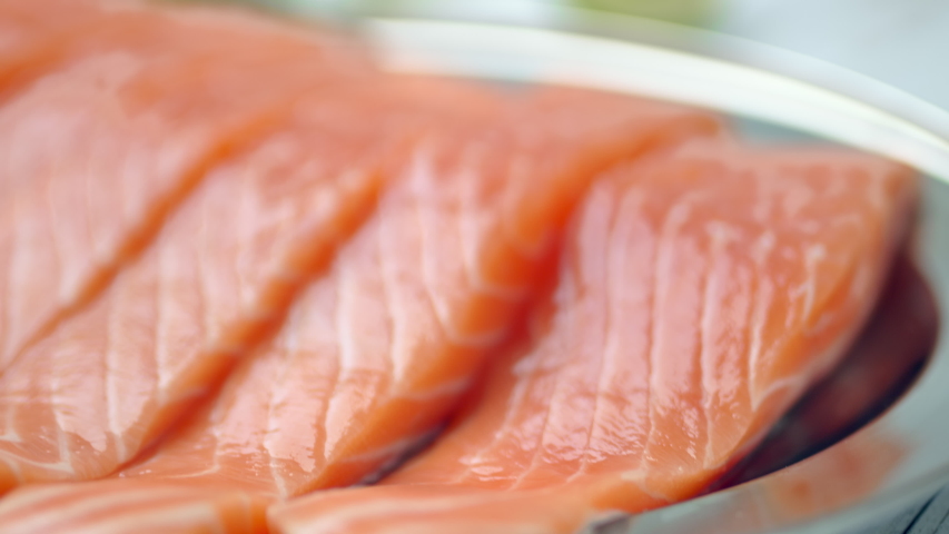 669 Smoked fish wooden background Stock Video Footage - 4K and HD Video